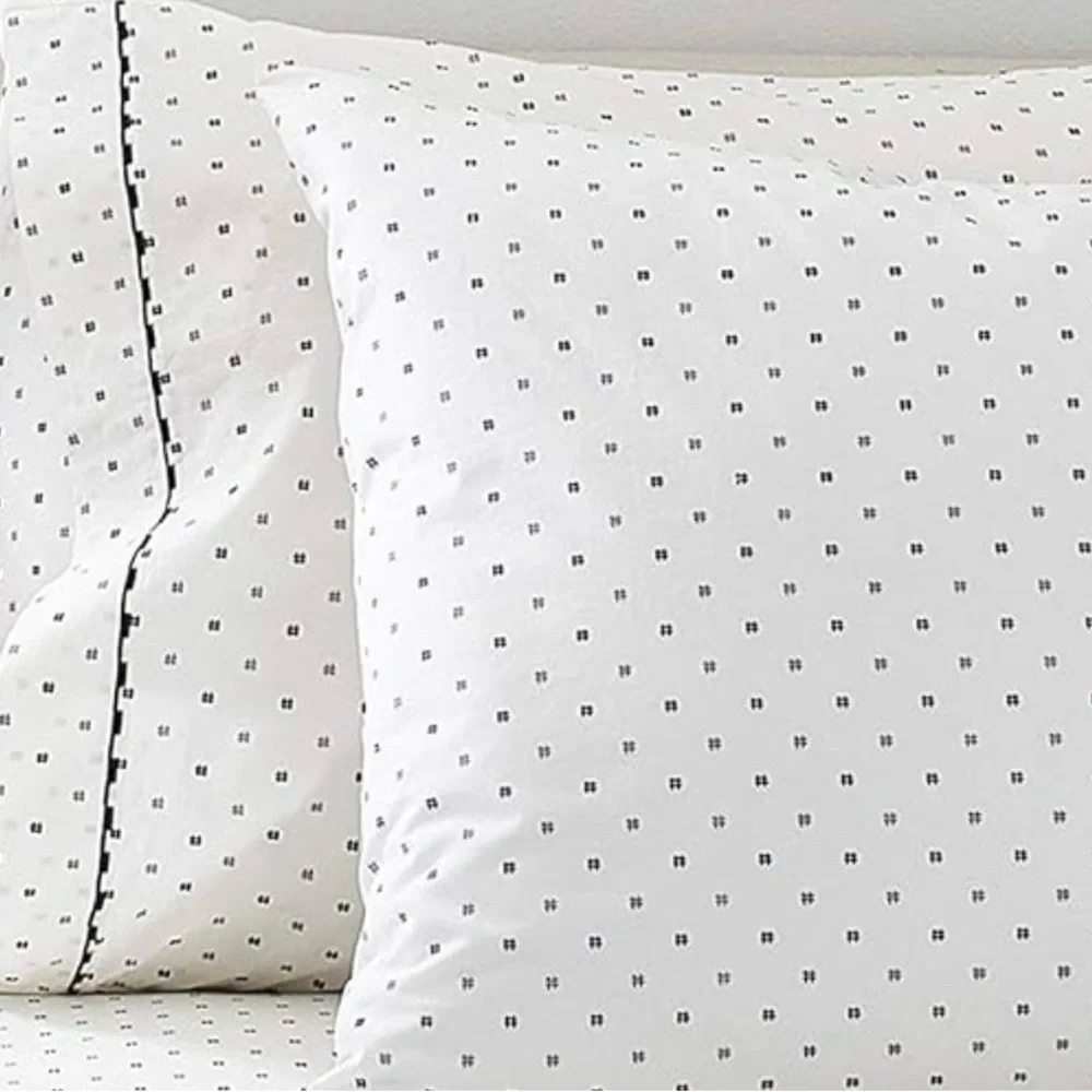 Splendid home hashtag king size pillowcase pair grey and navy cottagecore